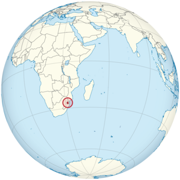 Location of Eswatini (red)