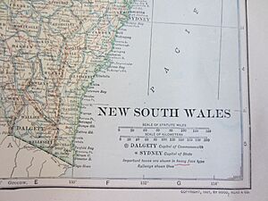 Extract of NSW Map (1907) showing Dalgety as Commonwealth Capital