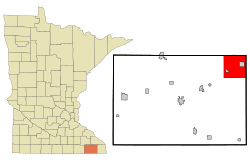 Location of Rushford Village, Minnesota