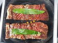 Galbi with bamboo leaves