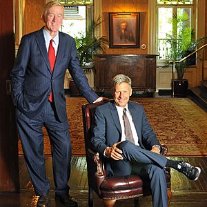 Gary Johnson and William Weld inside house (croppd) 1x1