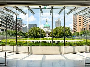 Gateway Arch Visitor Center glass wall