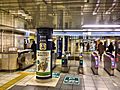 Ginza line - Shimbashi stn ticket gates - Jan 29 2018