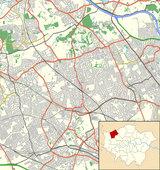 Image: Harrow London UK location map