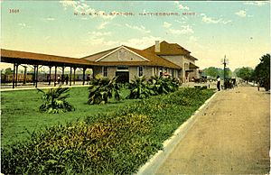 Hattiesburg Union Station postcard
