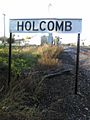 Holcomb Railroad Sign