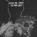 Hurricane Audrey 1957 Radar Animation