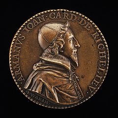 Jean Warin, Armand-Jean du Plessis, 1585-1642, Cardinal de Richelieu 1622 (obverse), 1631, NGA 45335