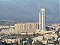 Jerusalem Holyland Tower remote view from Rehavia