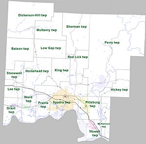 Johnson County Arkansas 2010 Township Map large