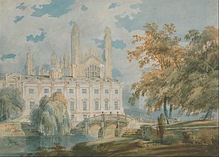 Joseph Mallord William Turner - Clare Hall and King’s College Chapel, Cambridge, from the Banks of the River Cam - Google Art Project