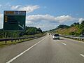 Lebuhraya Pantai Timur towards Pelabuhan Kuantan Interchange (Exit 837) eastbound in Kemaman District, Terengganu 20240224 162305