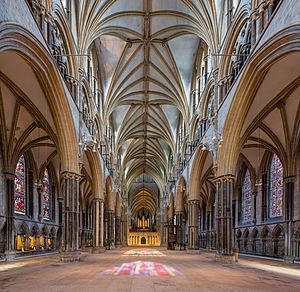 Lincoln Cathedral Nave Stained Glass 1, Lincolnshire, UK - Diliff