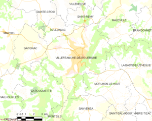 Map commune FR insee code 12300