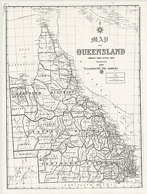 Map of the Queensland counties, 1890