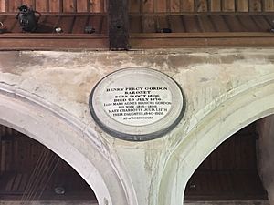 Memorial to Sir Henry Percy Gordon, 2nd Baronet, in St Peter's Church, Shorwell, Isle of Wight