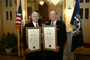 Mike Pence with Tom Carper