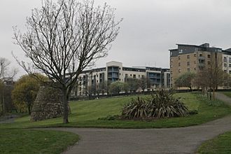 Modern flats overlooking Lochend Park