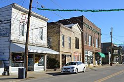 West Main Street, the village's business district
