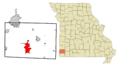 Newton County Missouri Incorporated and Unincorporated areas Neosho Highlighted