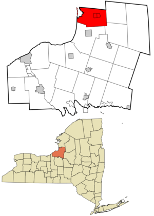 Oswego County New York incorporated and unincorporated areas Sandy Creek (town) highlighted
