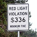 Red light fine sign