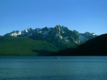 A photo of the Grand Mogul and Redfish Lake