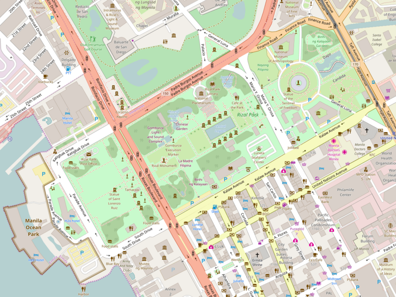 Rizal Park OSM Map