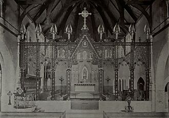 Rood Screen, Chancel, and Altar, 1900