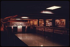 SPRING CREEK SEWAGE TREATMENT PLANT IN BROOKLYN, NEW YORK IT IS AN EXPERIMENTAL PLANT AND THE ONLY ONE OF ITS KIND IN... - NARA - 555794