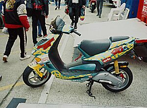 Scooter of Valentino Rossi on display 1999