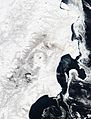 Sea Ice Imitates the Shoreline along the Kamchatka Peninsula
