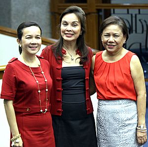 Senators Grace Poe, Loren Legarda and Cynthia Villar