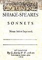 Sonnets1609titlepage