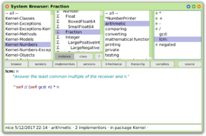 Squeak System Browser Fraction