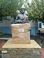 Statue of Ioannis Malahias in Agios Kirikos, Ikaria - Greece