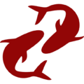 Symbole du signe astrologique des poissons