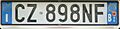 Targa automobilistica Italia 1999 CZ•898 NF Bolzano-Alto Adige posteriore
