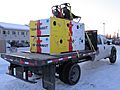 Team Nunavut dog sledding truck, 2014 Arctic Winter Games