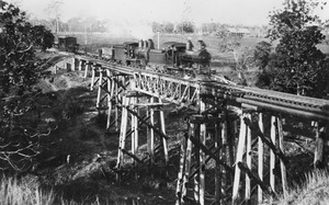 Testing of the Boundary Creek Bridge, Wallaville, 1920f
