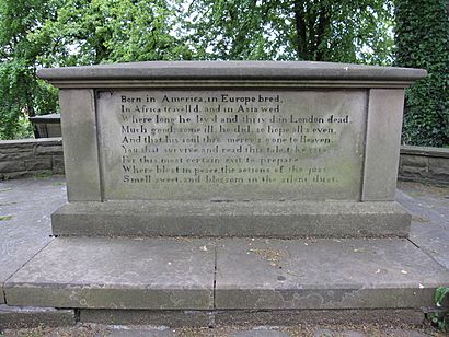 The tomb of Eliugh Yale - north side - geograph.org.uk - 1472637