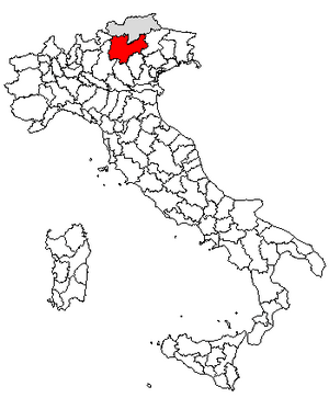 Location of Province of Trento