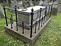 Ugo Foscolo Memorial St Nicholas Churchyard Chiswick, oblique view