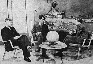 V. E. Fuchs and Edmund Hillary interviewed by David Attenborough