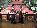 Water puppeteers Phantom Tranh Liem and his wife, Hanoi, 2017