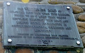 Wilderness Road Inscription, Ft. Chiswell Historic Marker