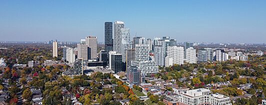 Yonge–Eglinton aerial view 2024 (cropped)