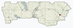 Location within Lacombe County