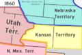 1860 Colorado Territory map