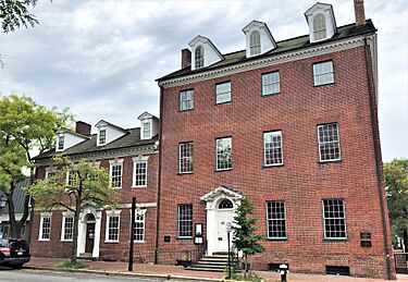 2021 Gadsby's Tavern, 134 and 138 North Royal Street at Cameron, Alexandria.jpg
